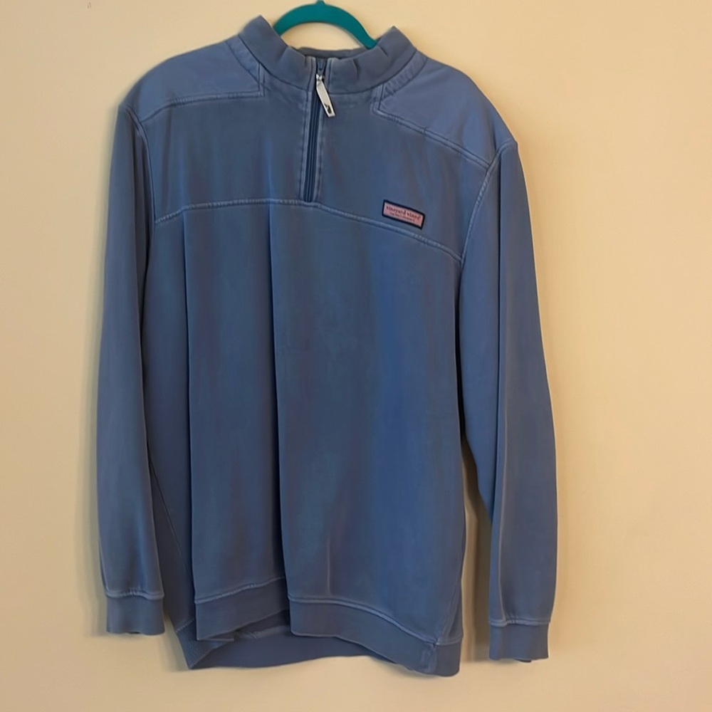 Vineyard Vines 1/4 zip sweatshirt in light blue